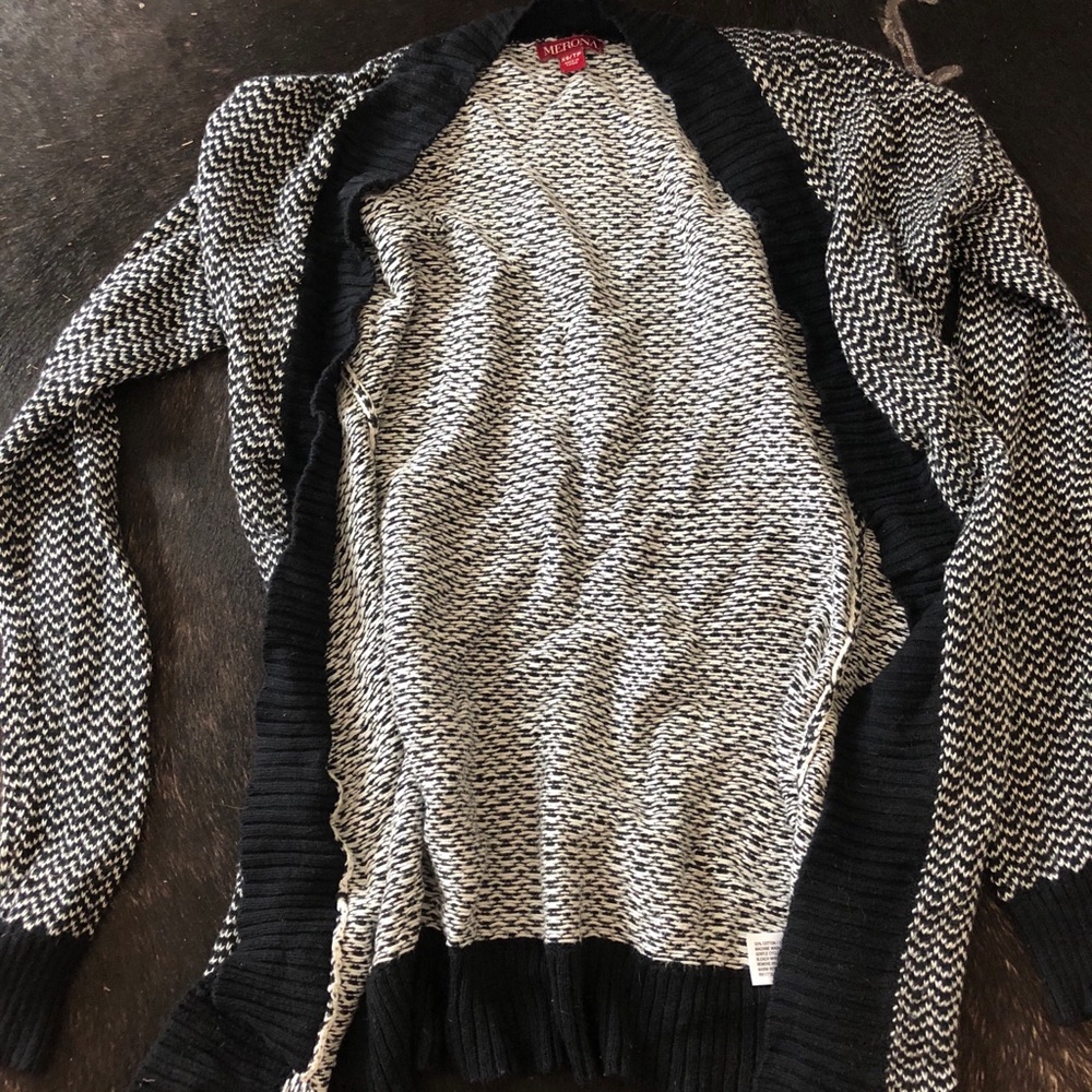 White/Black Cardigan